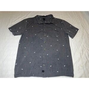Art Class Boys Button Up Shirt Short Sleeve Gray Game Controller Print XL 16
